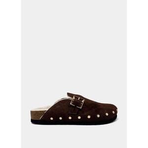 NEW SHU SHOP women's tori slip-on mules in brown suede